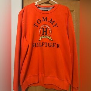 Tommy Hilfiger Men's Bold Orange Crewneck Sweater